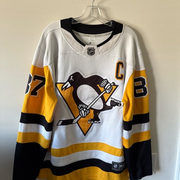 Fanatics White and Yellow Hockey Jersey